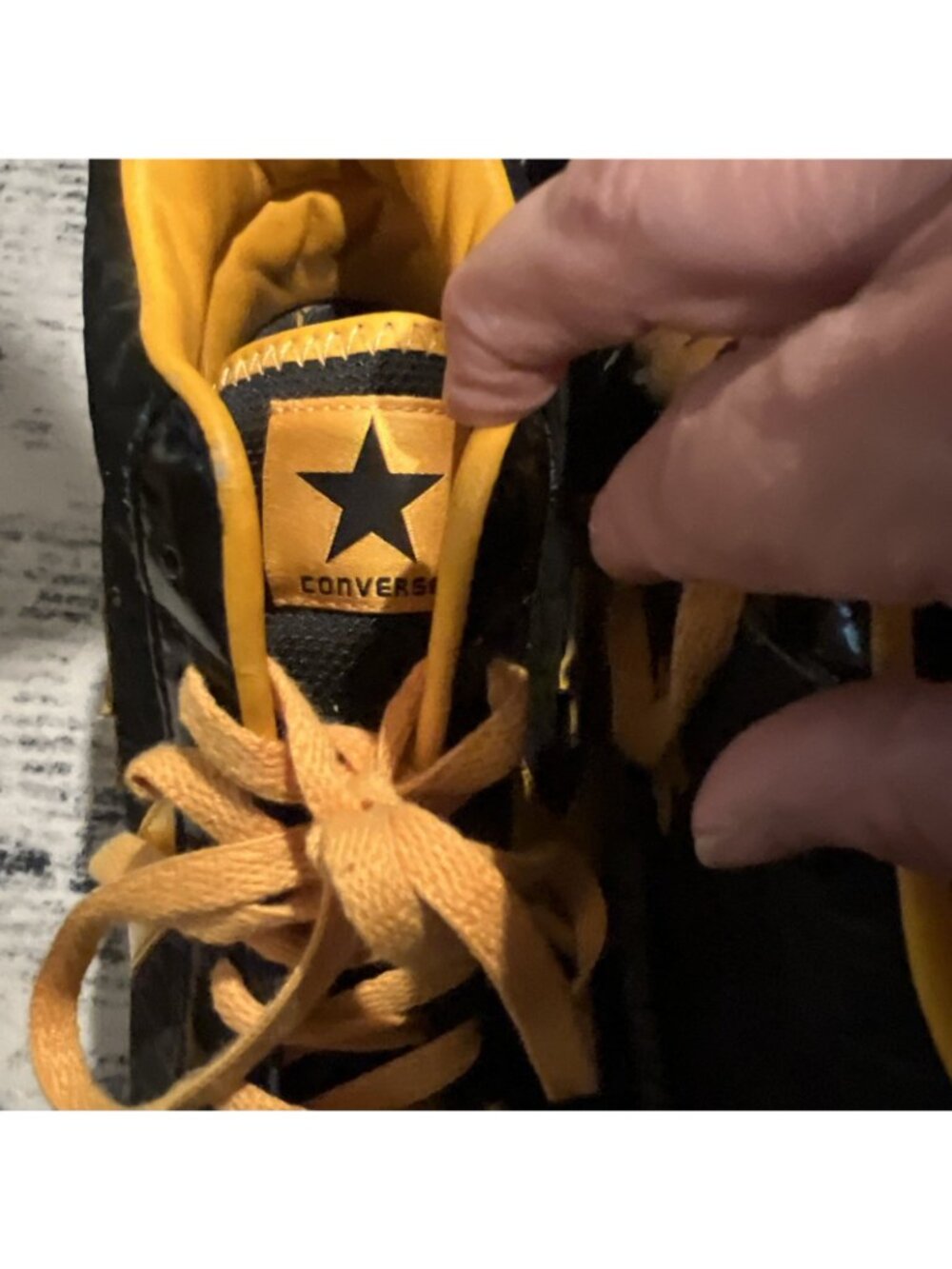 Dwyane Wade Converse Pro Leather HI Size 10.5 Black Yellow - Picture 7 of 15
